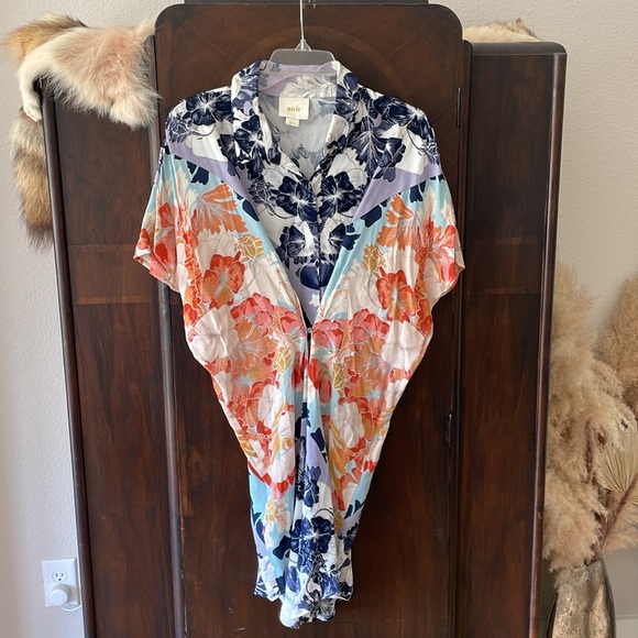 Anthropology Maeve button down shirt dress - Picture 2 of 5